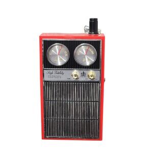 Royal London Radio Flask Novelty Barware Red Portable‎ High Fidelity Liquor Set